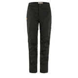 Fjallraven Womens Abisko Hike Zip-Off Trousers Reg Leg Black - My Fox Bag