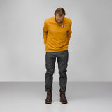 Fjallraven 1960 Logo Badge Sweater Mustard Yellow - My Fox Bag