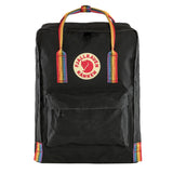 Fjallraven Kanken Classic Backpack Black Rainbow Pattern Fjallraven Kanken Bags
