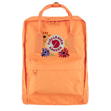 Fjallraven Kanken Classic Embroidered Backpack Sunstone Orange Floral - My Fox Bag