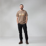 Fjallraven Multicolor Logo T-shirt Suede Brown - My Fox Bag