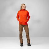 Fjallraven Womens Abisko Grid Fleece Hoodie Breeze Blue - My Fox Bag
