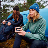 Fjallraven Womens Abisko Grid Fleece Hoodie Breeze Blue - My Fox Bag