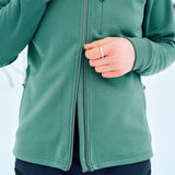 Fjallraven Womens Abisko Grid Fleece Hoodie Breeze Blue - My Fox Bag