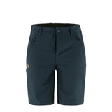Fjallraven Womens Abisko Trail Stretch Shorts Dark Navy - My Fox Bag