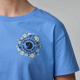 Fjallraven Womens Fjallblomster Logo T-shirt Ultramarine - My Fox Bag