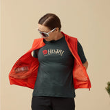 Fjallraven Womens Hoja Wool T-shirt Dark Navy - My Fox Bag