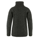 Fjallraven Womens Ovik Cable Knit Roller Neck Dark Grey - My Fox Bag