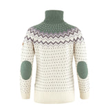 Fjallraven Womens Ovik Knit Roller Neck Chalk White / Patina Green - My Fox Bag