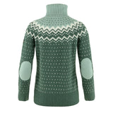 Fjallraven Womens Ovik Knit Roller Neck Deep Patina / Misty Green