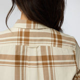 Fjallraven Womens Ovik Lite Flannel Shirt Chalk White / Fossil