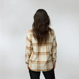 Fjallraven Womens Ovik Lite Flannel Shirt Chalk White / Fossil