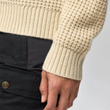 Fjallraven Womens Ovik Waffle Knit Light Beige - My Fox Bag