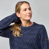 Fjallraven Womens Snow Round Neck Sweater Deep Forest - My Fox Bag