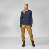Fjallraven Womens Snow Round Neck Sweater Deep Forest - My Fox Bag