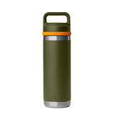 YETI 18 oz Chug Bottle Olive / King Crab Orange