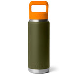 YETI 26 oz w/ Straw Bottle Olive / King Crab Orange