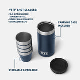 YETI Rambler Shot Glasses and Carrying Case Navy