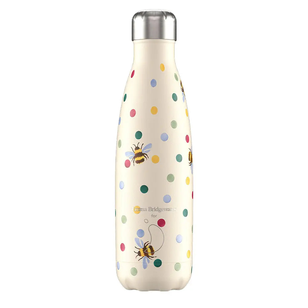 Chillys 500ml Water Bottle Emma Bridgewater Polka Dot and Bees My