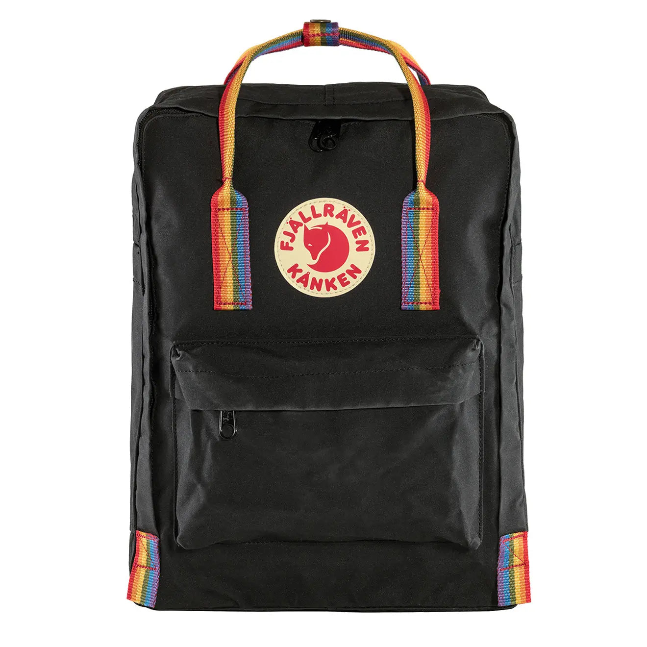 Fjallraven Kanken Classic Backpack Black Rainbow Pattern My Fox Bag