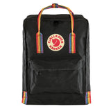 Fjallraven Kanken Classic Backpack Black Rainbow Pattern Fjallraven Kanken Bags