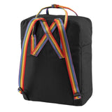 Fjallraven Kanken Classic Backpack Black Rainbow Pattern Fjallraven Kanken Bags