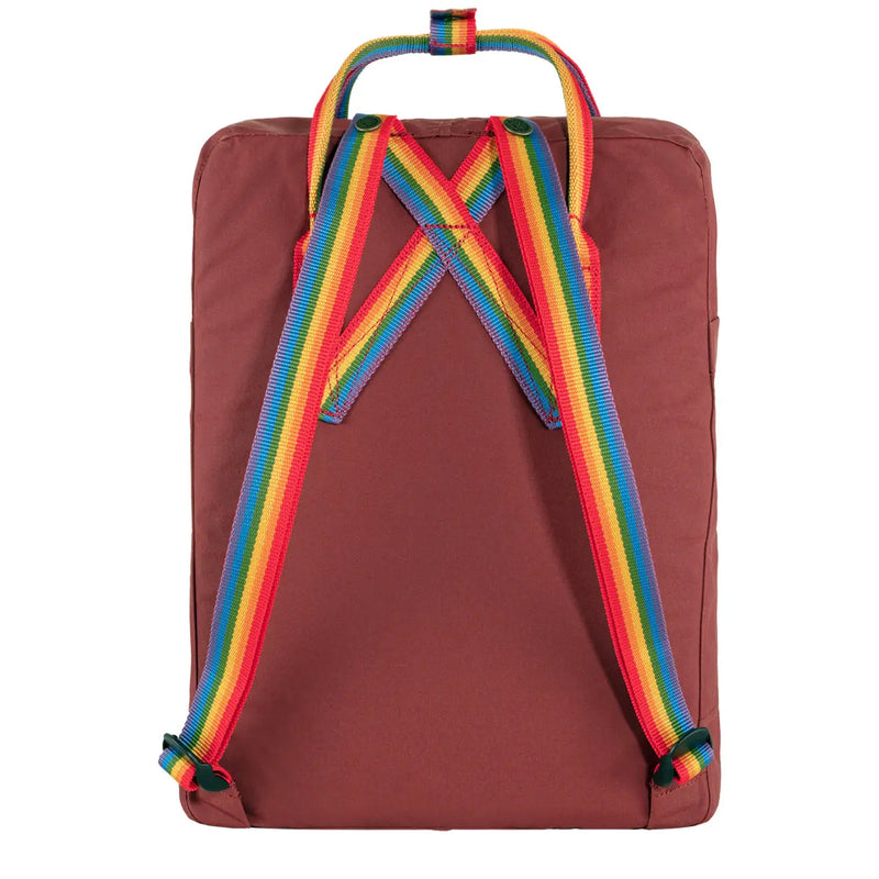 Fjallraven Kanken Classic Backpack Ox Red / Rainbow Pattern Fjallraven Kanken Bags