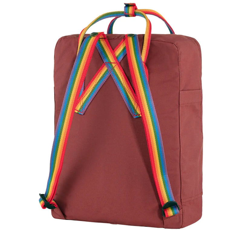 Fjallraven Kanken Classic Backpack Ox Red / Rainbow Pattern Fjallraven Kanken Bags