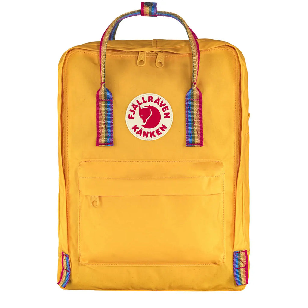 Fjallraven Kanken Classic Backpack Warm Yellow Rainbow Pattern My My Fox Bag