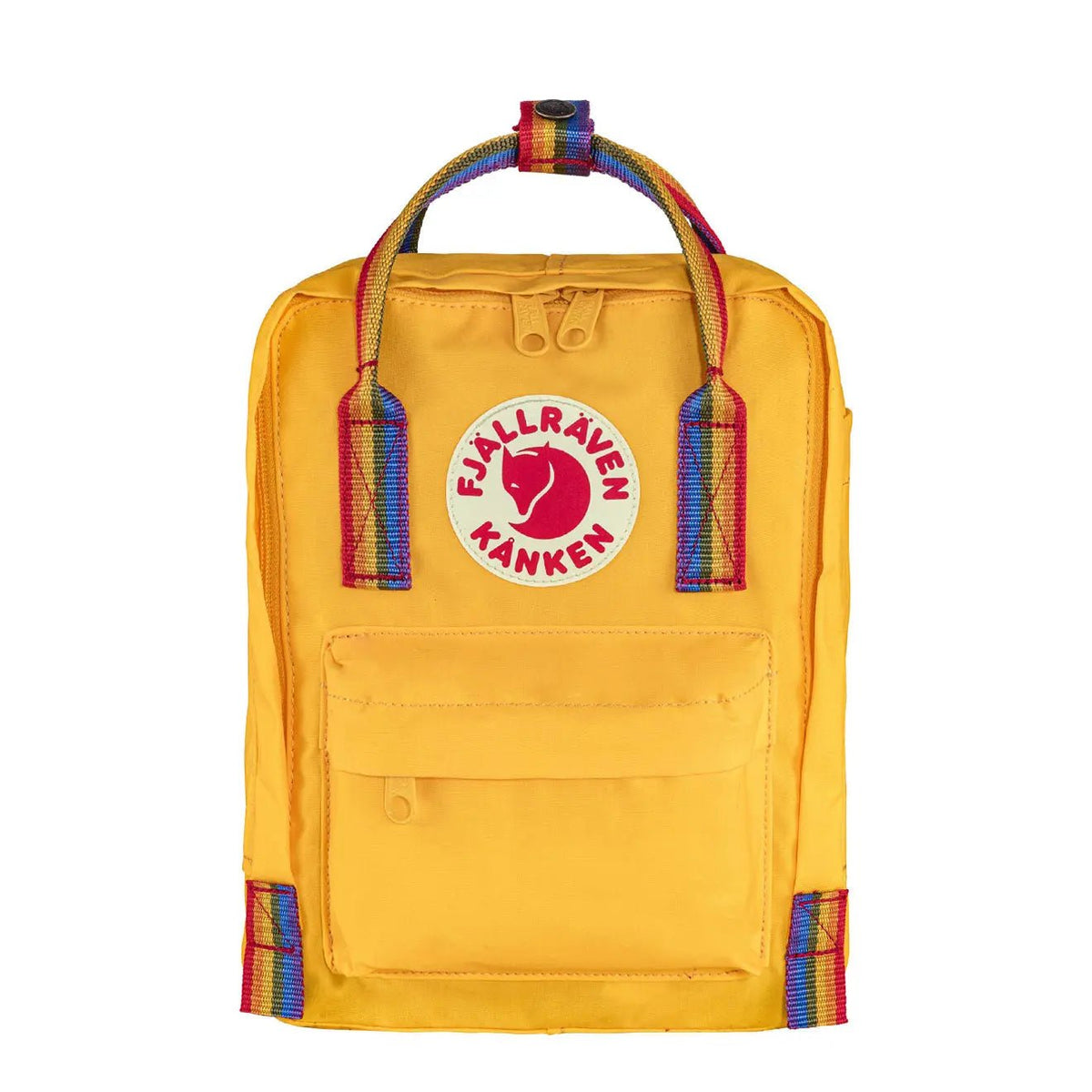 kanken mini backpack yellow Fjallraven Kanken Rainbow Mini Warm Yellow-Rainbow