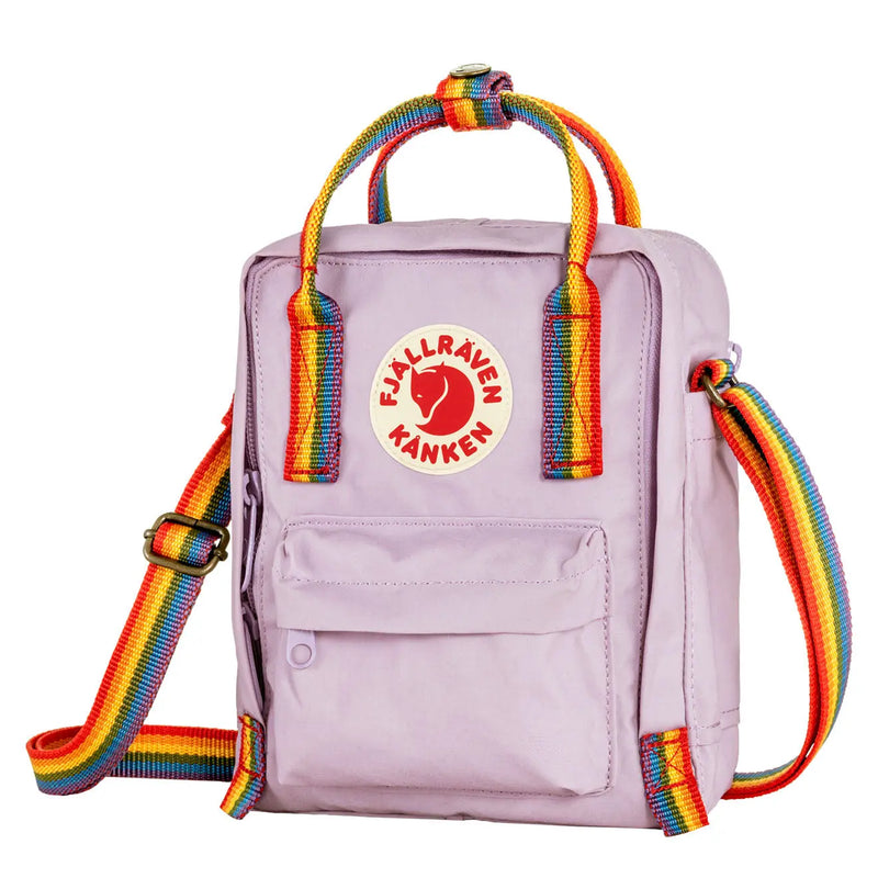 Fjallraven Kanken Rainbow Sling Pastel Lavender-Rainbow Fjallraven Kanken Bags
