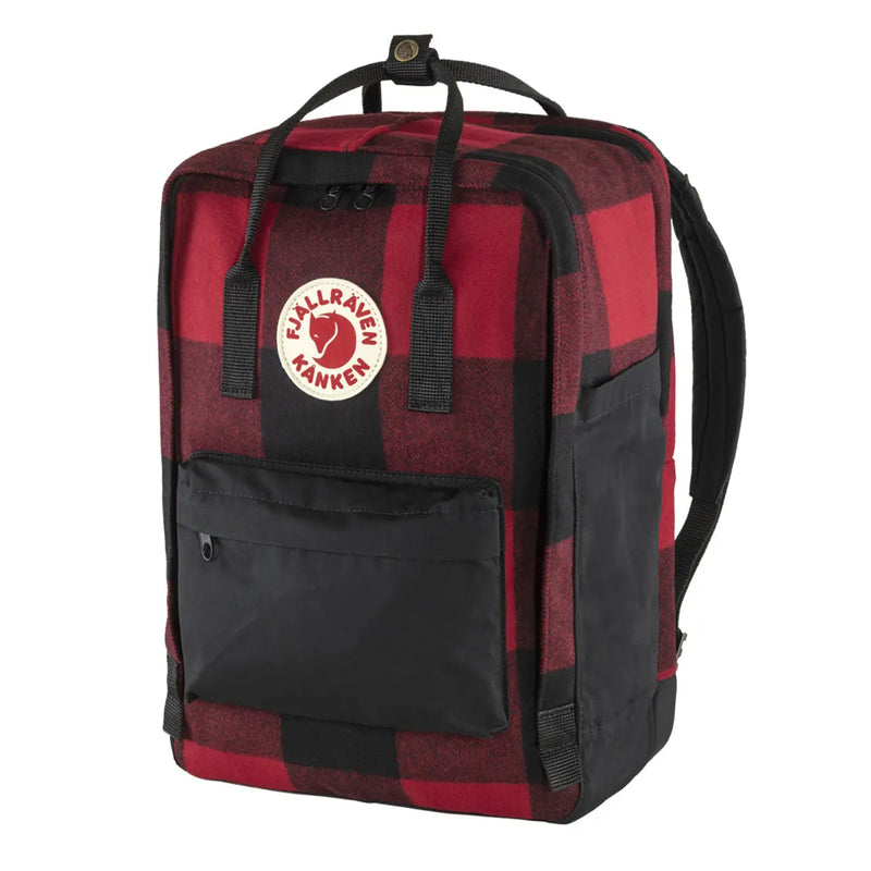Fjallraven Kanken Re-Wool Laptop 15  Red / Black Fjallraven Kanken Bags