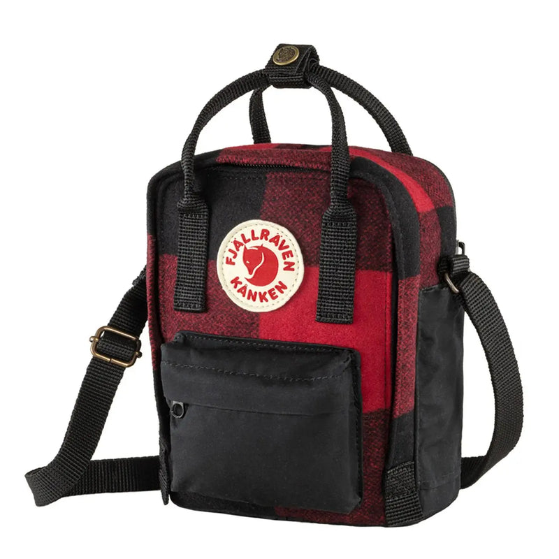 Fjallraven Kanken Re-Wool Sling Red-Black Fjallraven Kanken Bags