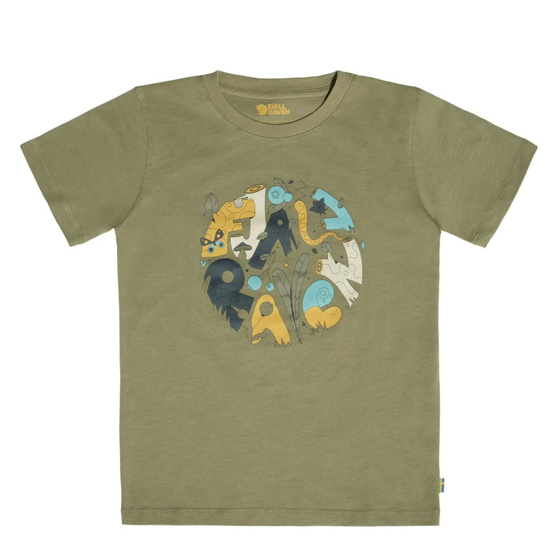 Fjallraven Kids Forest Findings T-Shirt Light Olive Fjallraven