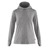 Fjallraven Womens Abisko Sun-Hoodie LS Hooded T-Shirt Shark Grey Fjallraven