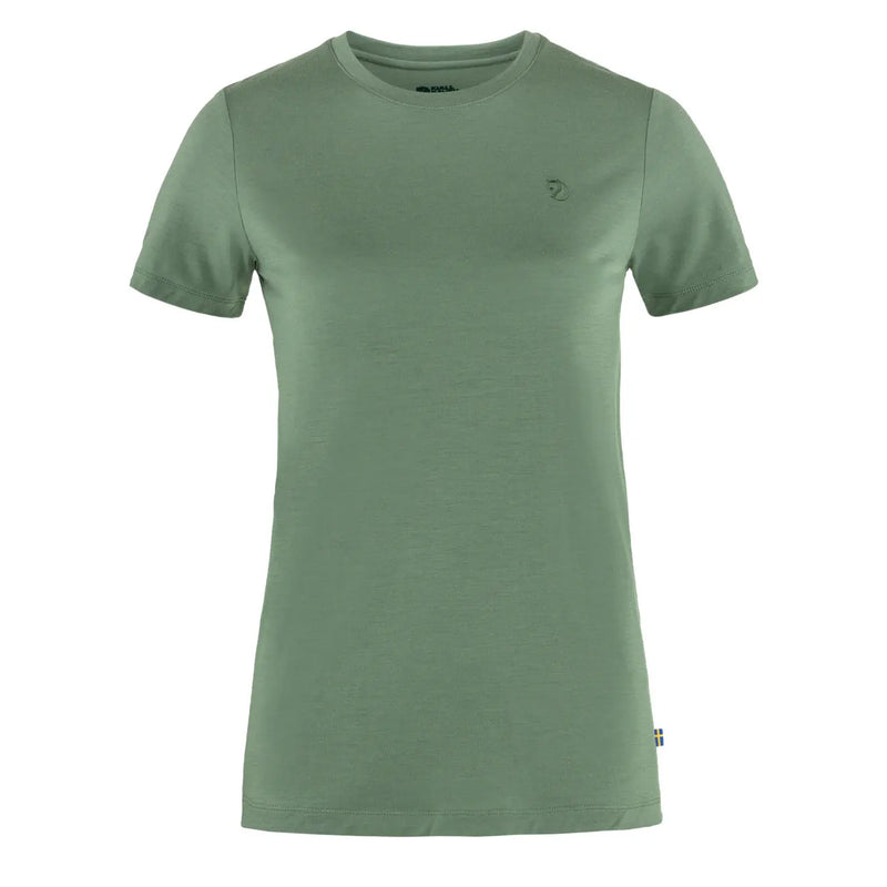 Fjallraven Womens Abisko Wool SS T-Shirt Patina Green Fjallraven
