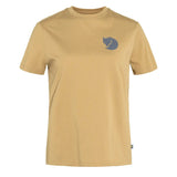 Fjallraven Womens Fox Boxy Logo Tee Dune Beige Fjallraven