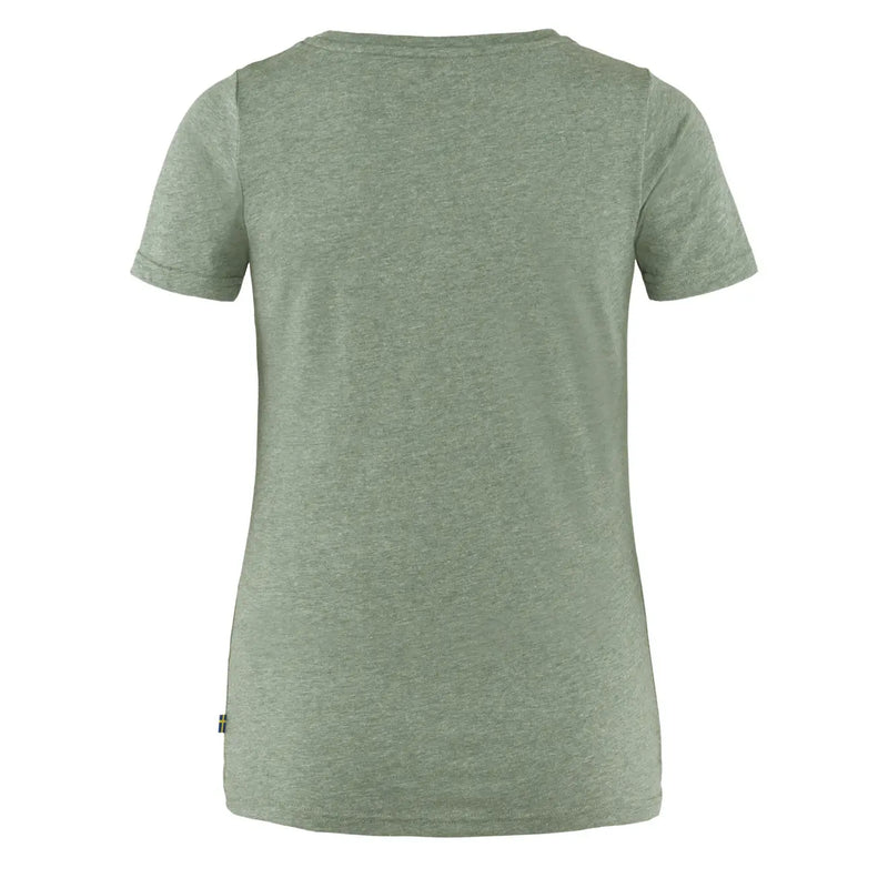 Fjallraven Womens Logo T-Shirt Patina Green Melange Fjallraven