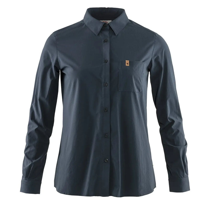 Fjallraven Womens Ovik Lite Shirt LS Navy Fjallraven