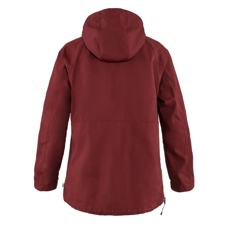 Fjallraven Womens Vardag Anorak Bordeaux Red Fjallraven