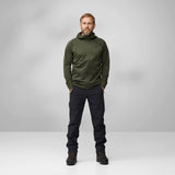 Fjallraven Abisko Grid Fleece Hoodie Black - My Fox Bag