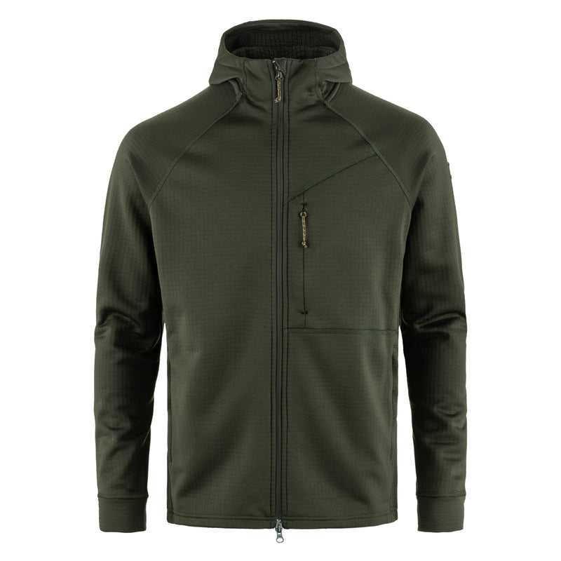 Fjallraven Abisko Grid Fleece Hoodie Deep Forest - My Fox Bag