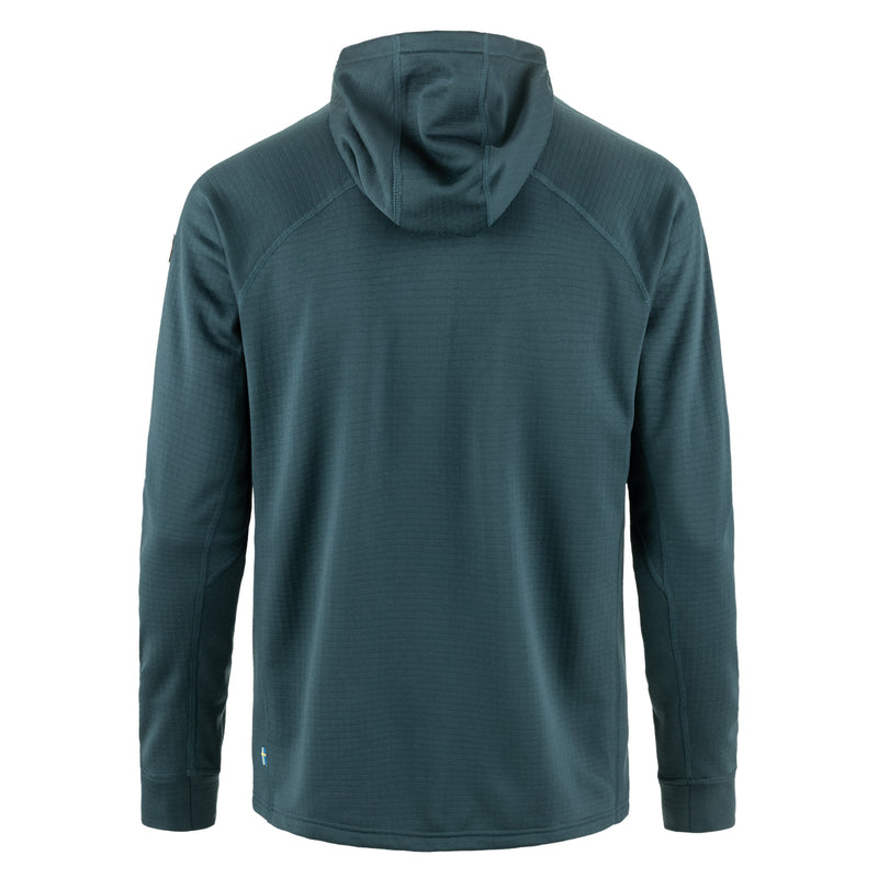 Fjallraven Abisko Grid Fleece Hoodie Mountain Blue - My Fox Bag