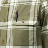 Fjallraven Ovik Lite Flannel Shirt Laurel Green / Chalk White - My Fox Bag