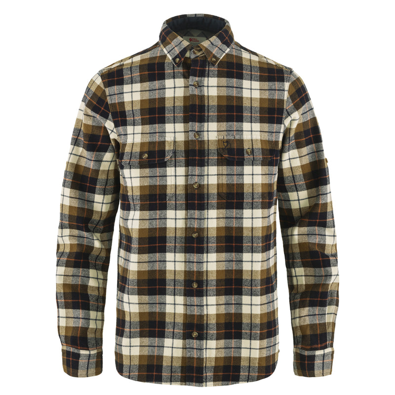 Fjallraven Singi Heavy Flannel Shirt Chalk White / Dark Navy - My Fox Bag