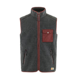 Fjallraven Vardag Pile Fleece Vest Dark Grey / Maroon - My Fox Bag