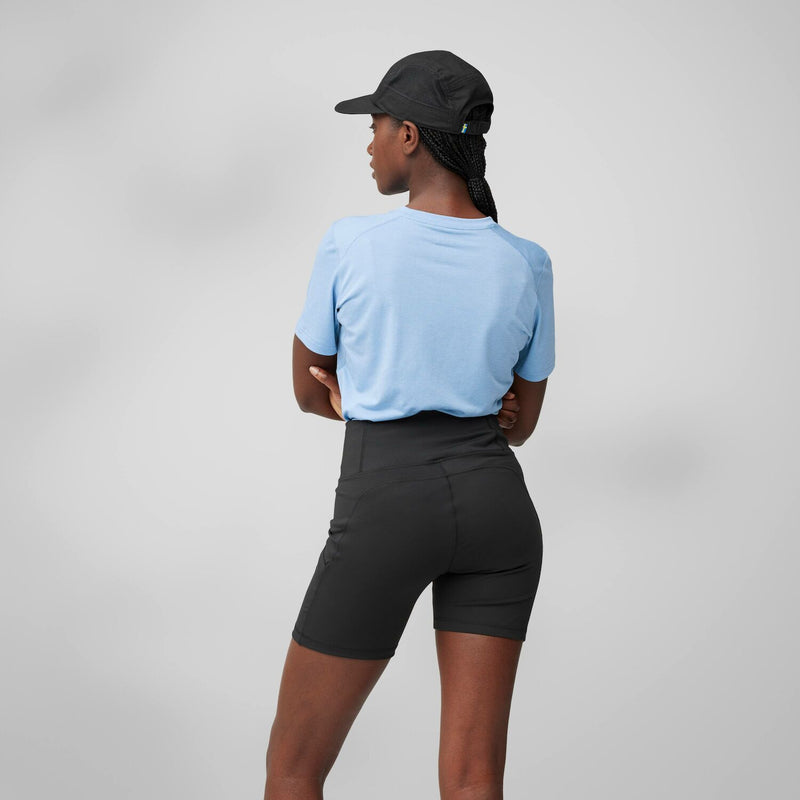 Fjallraven Womens Abisko 6 Inch Shorts Tights Black - My Fox Bag
