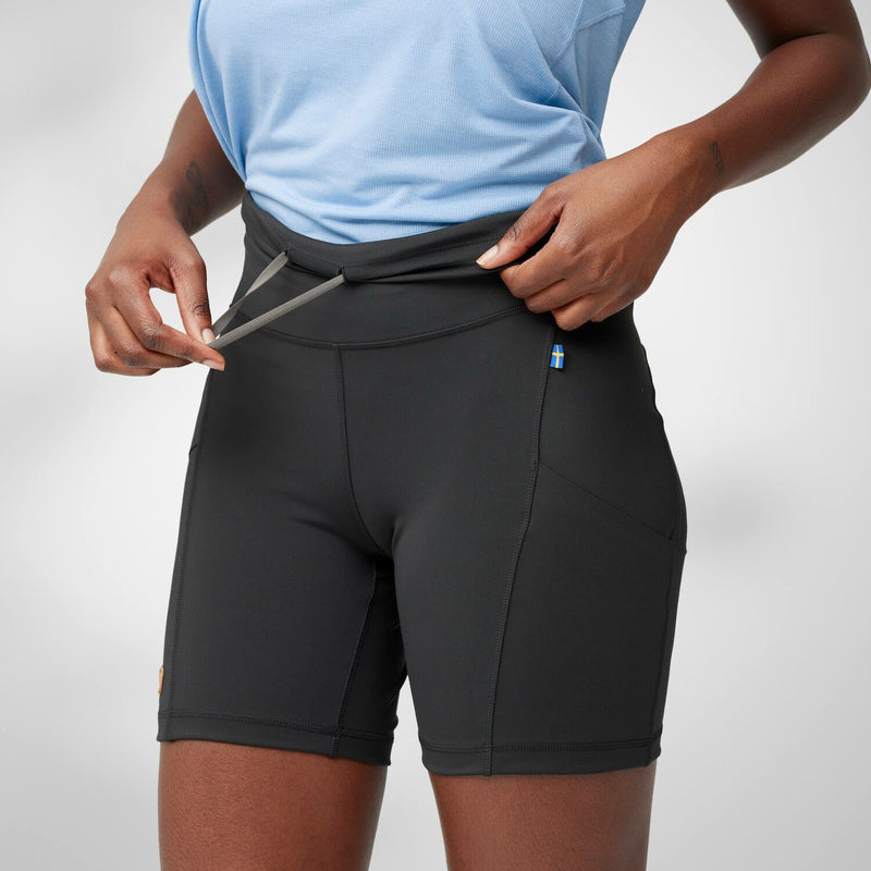 Fjallraven Womens Abisko 6 Inch Shorts Tights Black - My Fox Bag