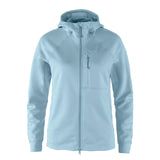 Fjallraven Womens Abisko Grid Fleece Hoodie Breeze Blue