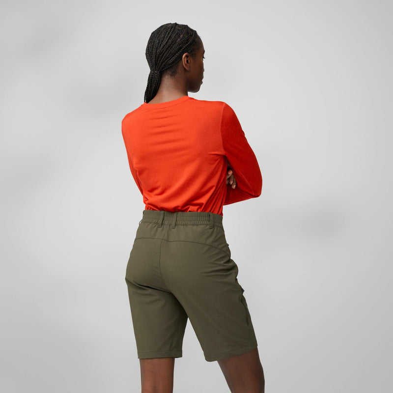 Fjallraven Womens Abisko Trail Stretch Shorts Black - My Fox Bag